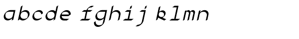 VLNL Tp Kurier Callig Italic Font LOWERCASE