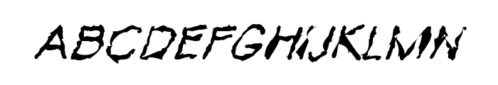 VTC Krinkle-Kut Regular Italic Font LOWERCASE