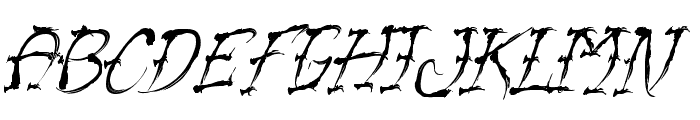 VTC-SumiSlasherOne Italic Font LOWERCASE