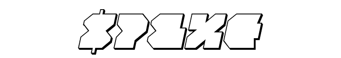 VX Rocket 3D Italic Font OTHER CHARS