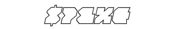 VX Rocket Outline Italic Font OTHER CHARS