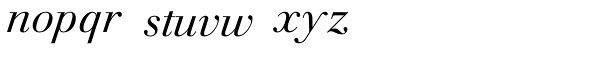 Walbaum Antiqua Pro Book Italic Font LOWERCASE