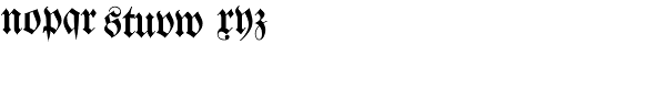 Walbaum Fraktur EF Font LOWERCASE