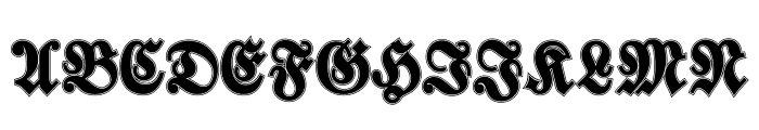 Walbaum-Fraktur Inline Bold Font UPPERCASE