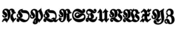 Walbaum-Fraktur Inline Bold Font UPPERCASE