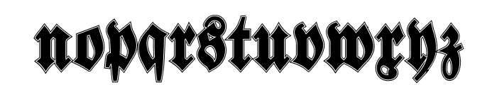 Walbaum-Fraktur Inline Bold Font LOWERCASE