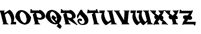 War Priest Leftalic Font LOWERCASE