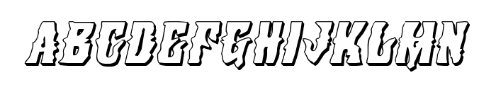 Warlock's Ale 3D Italic Font UPPERCASE