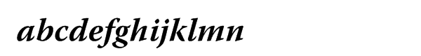 Warnock Pro Bold Italic Font LOWERCASE