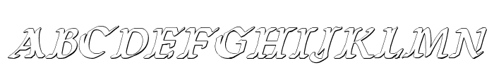 Wars of Asgard 3D Italic Font UPPERCASE