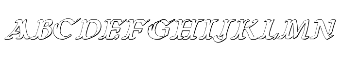 Wars of Asgard 3D Italic Font LOWERCASE