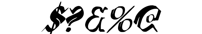 Wars of Asgard Condensed Italic Font OTHER CHARS