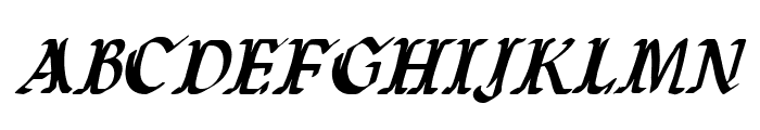Wars of Asgard Condensed Italic Font UPPERCASE