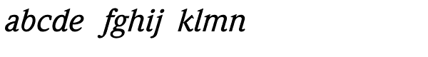 WeidemannITCPro-MediumItalic Font LOWERCASE