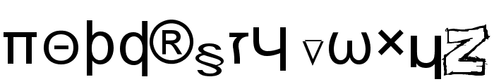 Weird Tucan-Noobs from Saint Seson Font LOWERCASE