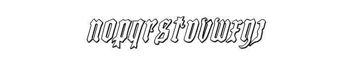 Westdelphia 3D Italic Font LOWERCASE