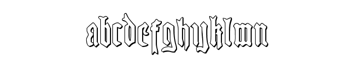 Westdelphia 3D Regular Font LOWERCASE