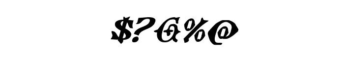 Westdelphia Expanded Italic Font OTHER CHARS