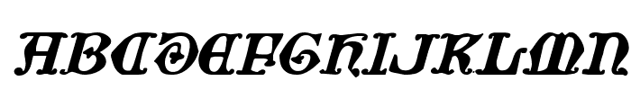 Westdelphia Expanded Italic Font UPPERCASE