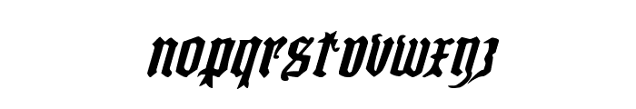 Westdelphia Expanded Italic Font LOWERCASE