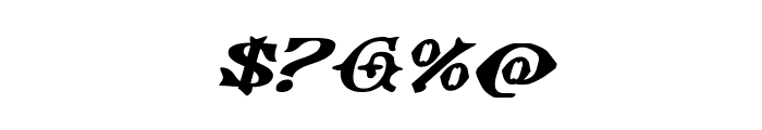 Westdelphia Extra-Expanded Italic Font OTHER CHARS