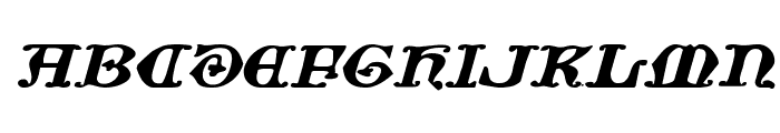 Westdelphia Extra-Expanded Italic Font UPPERCASE