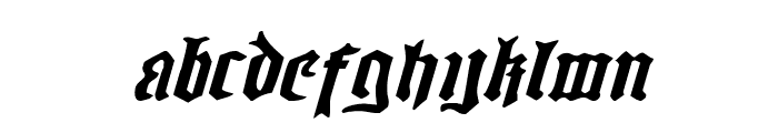 Westdelphia Extra-Expanded Italic Font LOWERCASE