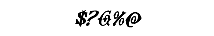 Westdelphia Italic Font OTHER CHARS