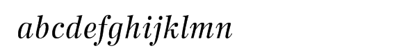 Wilke™ 56 Italic Font LOWERCASE
