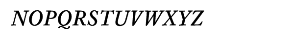 Williams Caslon Text Bold Italic Font UPPERCASE