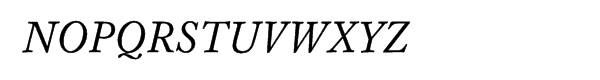 Williams Caslon Text Italic Font UPPERCASE