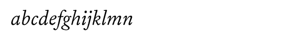 Williams Caslon Text Italic Font LOWERCASE