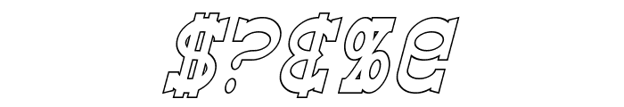 Winslett Hollow Italic Font OTHER CHARS