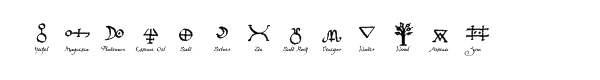 Witchfinder™ Alchemy Explained Font UPPERCASE