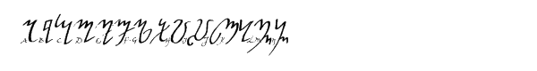 Witchfinder™ Alphabet Explained Font LOWERCASE