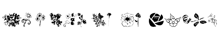 wmflowers1 Font LOWERCASE