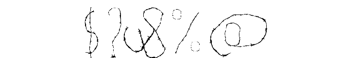 WOODCUTTER WIRE FENCE Font OTHER CHARS
