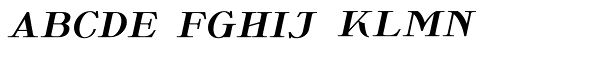 Wolverton No.2 Oblique Bold Font LOWERCASE