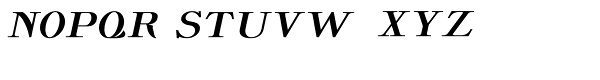 Wolverton No.2 Oblique Bold Font LOWERCASE