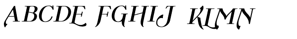 Wolverton Text No.1 Oblique Bold Font UPPERCASE