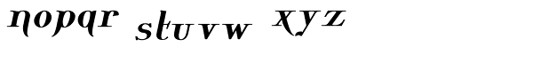 Wolverton Text No.1 Oblique Bold Font LOWERCASE