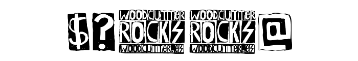 Woodcutter Rocks Font OTHER CHARS