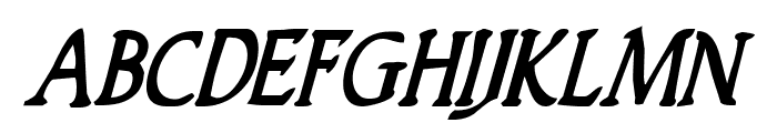 Woodgod Bold Condensed Italic Font UPPERCASE