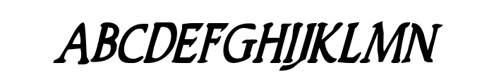 Woodgod Bold Condensed Italic Font LOWERCASE