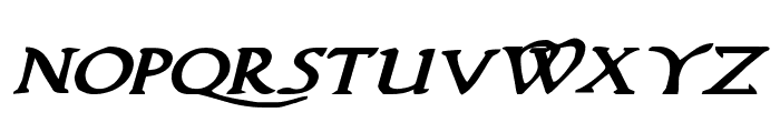 Woodgod Bold Expanded Italic Font LOWERCASE