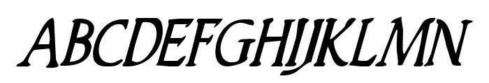 Woodgod Condensed Italic Font UPPERCASE