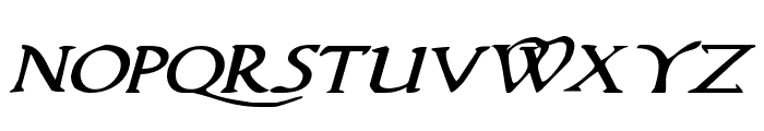 Woodgod Expanded Italic Font UPPERCASE