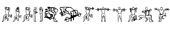 Workout Routine Font UPPERCASE
