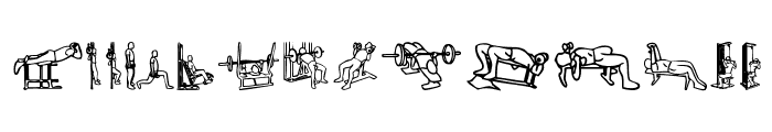Workout Routine Font LOWERCASE