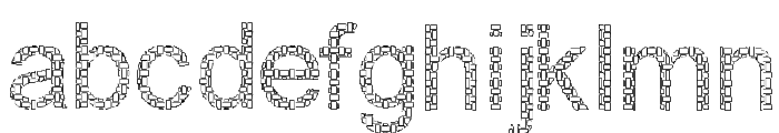 Woven Brick outline Font LOWERCASE